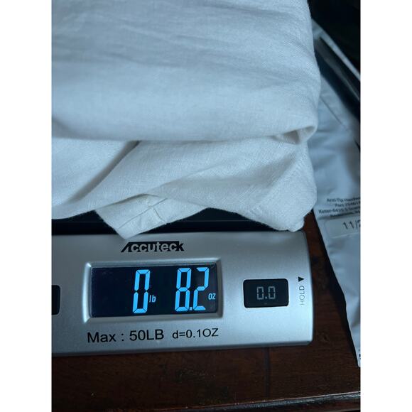 Claudio Milano 100% Linen Sleeveless White Shirt Dress Side Pockets Size Small - Picture 10 of 10